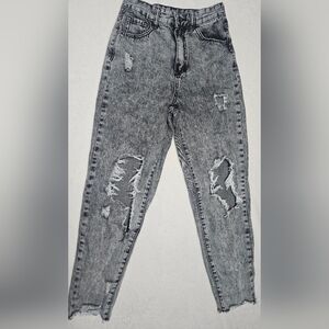 SHEIN Distressed Gray Women Jeans